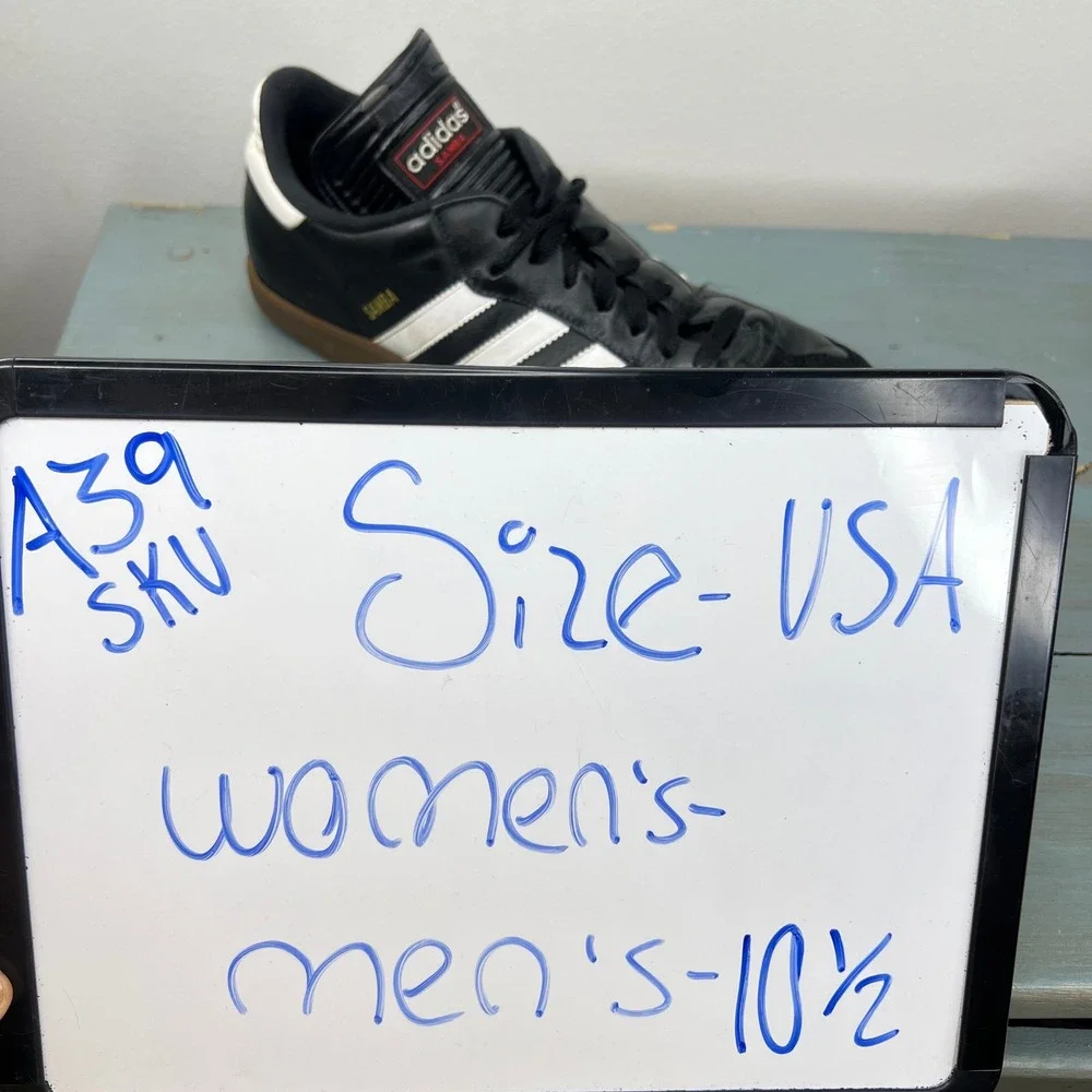 Adidas Samba Classic Black White Gum Sole Indoor Soccer Shoes G34563 Mens 10.5